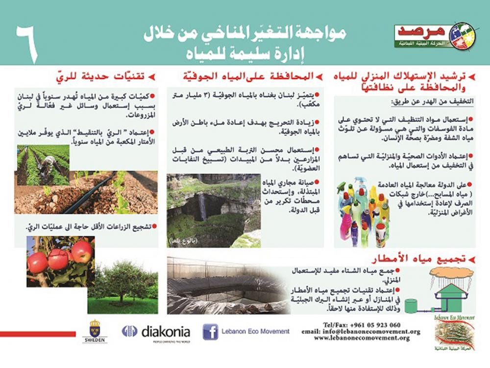 مواجهة التغير المناخي من خلال إدارة سليمة للمياه6